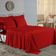 Lençol De Cima Queen Nobre 1 Peça 2,50m X 2,40m Malha 100% Algodão - Vermelho
