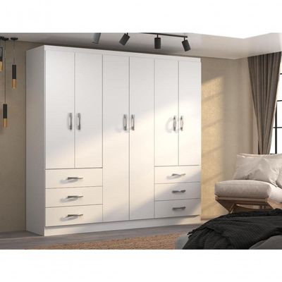 Guarda Roupa New Encante 6 Portas E 6 Gavetas - Branco