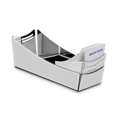 Porta Saches Tramontina em Aço Inox com Suporte para Colheres em Plastico