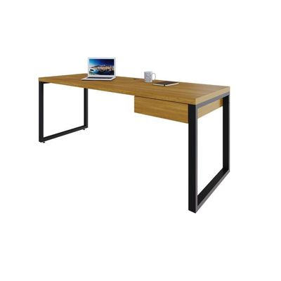 Mesa Presidente C-01 Gav. 190x70x75cm Yon - Acácia Mel-est.preta Acácia Mel-est.preta