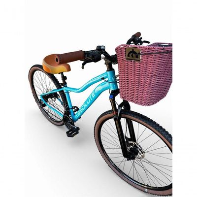 Bicicleta Aro 29 Feminina Absolute Hera Retrô Vintage 21v Hidráulica Selim Confortável Cesta Azul Tamano 15