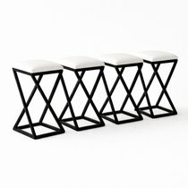 Kit 4 Banqueta Alta 80 Cm Bistrô Banco Bancada Cozinha Bar Balcão Corino Branco