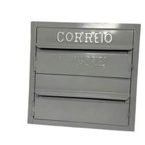 Caixa De Correios Condomínio 2 Módulos Tamanho 15x28x28cm Aço Cinza
