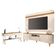 Rack Bancada Elara E Painel Armony Com Aparador Vivant Off White Cinamomo - Hb Móveis