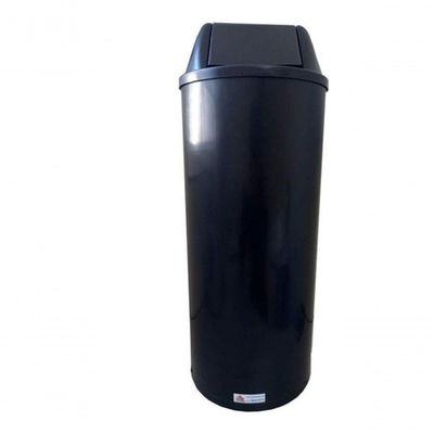 Kit 4 Lixeiras Alto com Tampa Vai-vem 22L Plástico para Condomínio e Cozinha Preto