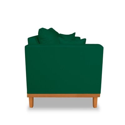Sofá Viena Beny 3 Lugares Suede Verde