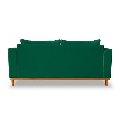 Sofá Viena Beny 3 Lugares Suede Verde