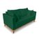 Sofá Viena Beny 3 Lugares Suede Verde