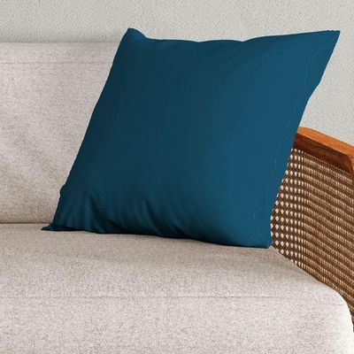Kit Trio Capas De Almofadas Estampadas Em Veludo Suede 45cm X 45cm - Decoração Luxo Para Sala Cor Azul