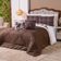 Kit Edredom King Country Com Almofadas Estampadas 07 Peças - Dupla Face Percal 300 Fios Cor Marrom