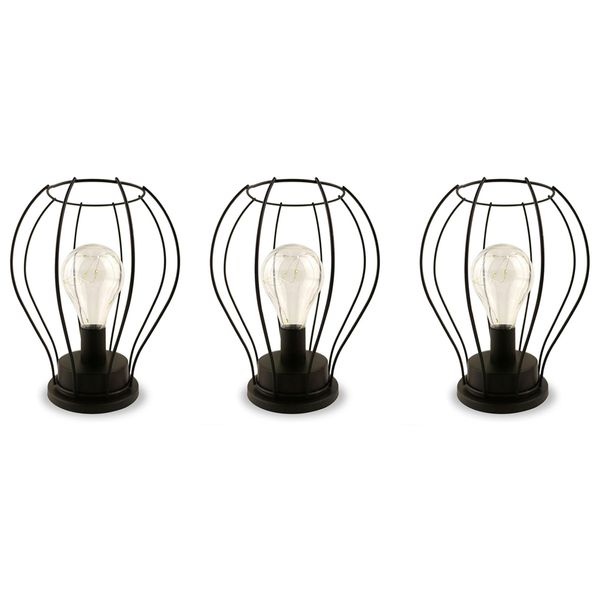 Kit 3 Luminárias Hoyle Games Design Moderno e Econômico Com Lâmpada LED e estrutura em Ferro