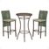 Mesa Bistrô E 2 Banquetas Roma Marrom Corda Estofado 7 Trama Verde