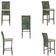 Mesa Bistrô E 2 Banquetas Roma Marrom Corda Estofado 7 Trama Verde