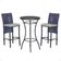 Mesa Bistrô Com 2 Banquetas Roma Preta Corda Náutica 3 Trama Azul