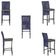 Mesa Bistro E 4 Banquetas Roma Preta Corda Náutica 11 Azul