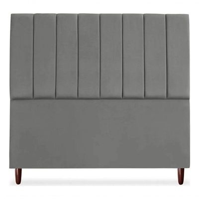 Cabeceira De Cama Box Carla Casal 140 Cm Suede Grafite Eli Móveis E Decoração