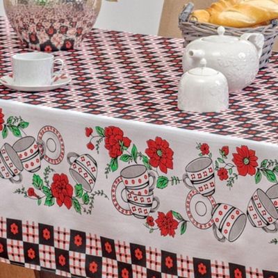 Toalha De Mesa Vilela Em Oxford Quadrada 1,40m X 1,40m 100% Poliéster - Pires E Xícaras