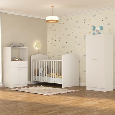 Quarto Infantil Colchão Incluso Meu Bebê Multimóveis Branco