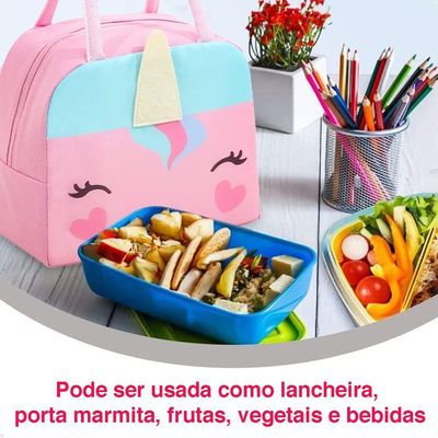 Bolsa Térmica 3d Lorben Lancheira Infantil Porta Marmita Lanche