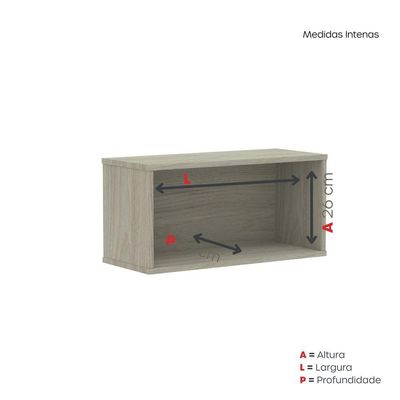 Nicho De Parede 300x600mm Castanheira Natural