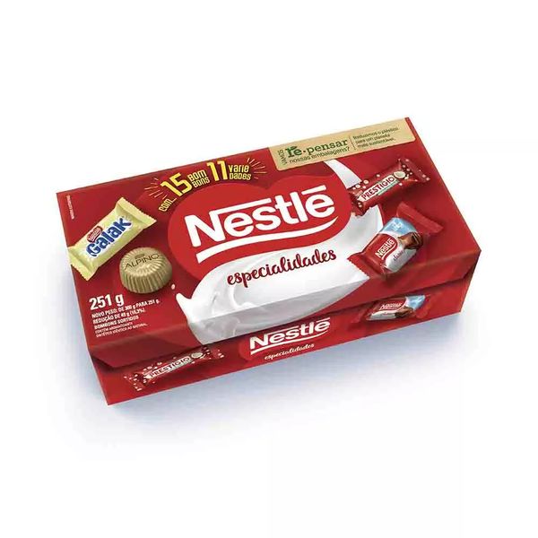 Caixa de Bombom Nestlé Especialidades 251g Caixa de Bombom Nestlé Especialidades 251g