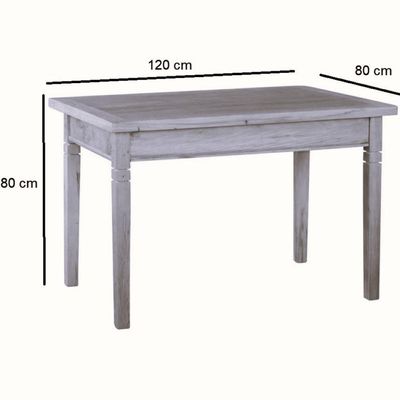 Mesa De Jantar 120x80cm Em Madeira Maciça