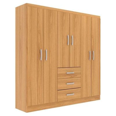 Guarda Roupa Casal Sevilha 6 Portas 3 Gavetas - Cinnamomo Cinnamomo