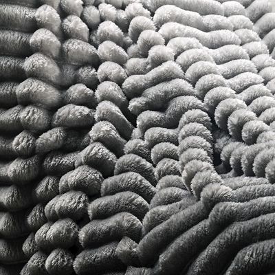 Cobertor Manta Tuffy Ultrasoft Flannel Queen 2,40m x 2,20m Degradê 01 Peça - Grafito Cinza