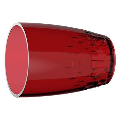 Copo Vermelho Plástico 300ml Trama Crippa Suco Água Refrigerante Escolar Refeitório Lanche