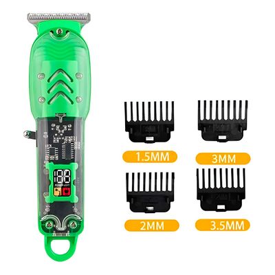 Máquina de Cortar Cabelo Profissional Acabamento Aparador Verde