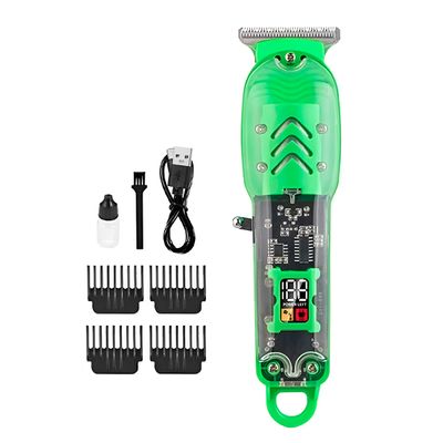 Máquina de Cortar Cabelo Profissional Acabamento Aparador Verde