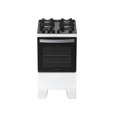 Fogão 4 Bocas Atlas Agile Up Glass Automático Mesa De Vidro Branco Bivolt
