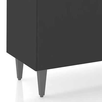 Balcão Para Pia 150cm Sem Tampo Pérola Z34 Preto - Mpozenato