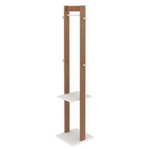 Cabideiro Grande para Quarto Sala de Estar AZ1019 MDP Amendoa/Branco - Gran Belo