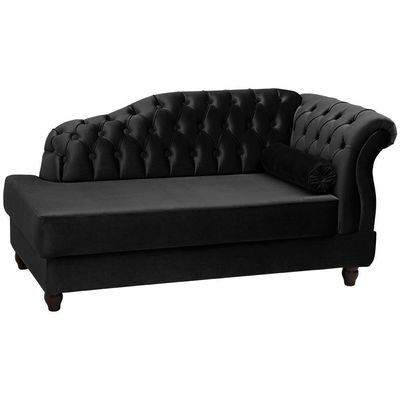 Recamier Diva Chaise Capitone 160 Cm Pes Mdf Gane Sl 944 Veludo Peer Sl 944