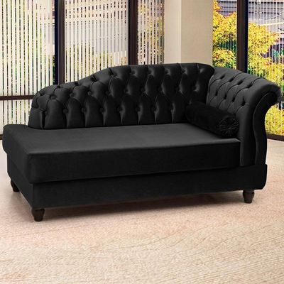 Recamier Diva Chaise Capitone 160 Cm Pes Mdf Gane Sl 944 Veludo Peer Sl 944