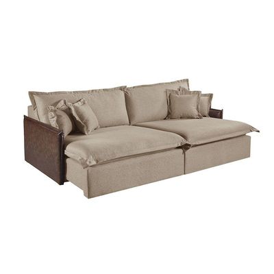 Sofá Martins M-160 Linho 2 Módulos De 80cm Estofados Martins Linho Bege Mesclado
