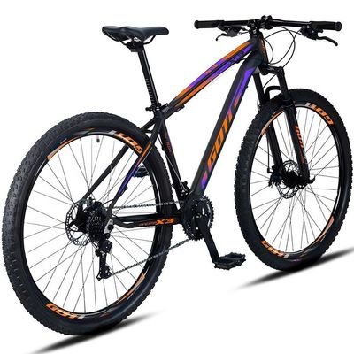 Bicicleta Propp X3 Mountain Bike Aro 29 Alumínio 6061 24V Laranja Lilás Gottbike