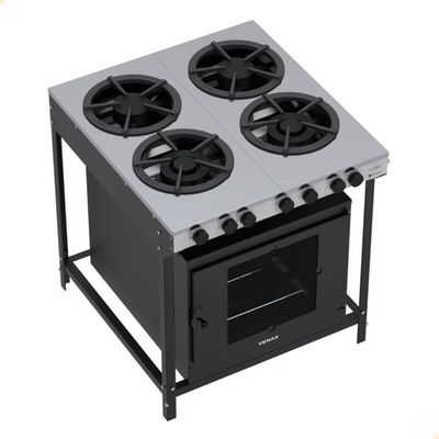 Fogão Industrial Venax Gás 4 Bocas Mesa Em Inox Ffi 430-2 Gourmet 16418