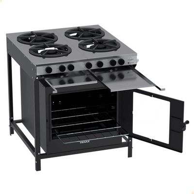 Fogão Industrial Venax Gás 4 Bocas Mesa Em Inox Ffi 430-2 Gourmet 16418