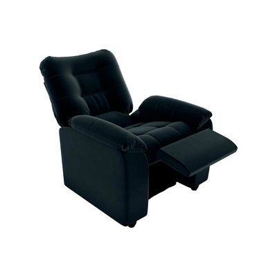 Poltrona Do Papai Reclinável Onix Veludo Preto Matrix