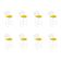 Kit 8 Banquetas Bistrô Bertoia Branca D80 Com Assento Amarelo