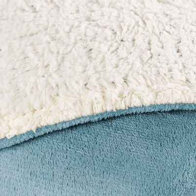 Cobertor Coberta Fênix Queen Sherpa Pele De Carneiro Mantinha Flannel Azul Quartzo - 100% Poliéster