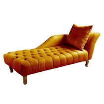 Divã Chesterfield Anna Recamier 160Cm Via Veludo Cobre Lado Direito