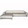 Sofá Molino 5 Lugares 300cm Chaise Direito Pés Gold Veludo Creme - Nexta Casa
