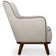 Poltrona Para Sala Isabella Base Castanho Suede Tramado Cinza - Nexta Casa