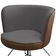 Poltrona Decorativa Chiara Base Orby Corano Marrom/velosuede Cinza Escuro - Nexta Casa