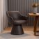 Cadeira De Mesa De Jantar Jade Base Cone Giratória Corano Café - Nexta Casa
