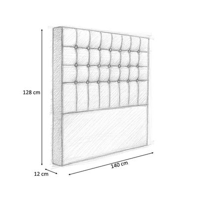 Cabeceira Para Cama Box Casal 140 Cm Vicenza Linho Cru - Nexta Casa