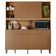 Armário De Cozinha Compacto Botanika 6 Portas 2 Gavetas Nicho P/micro-ondas 1,79m - Freijó/caramelo